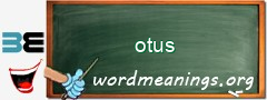 WordMeaning blackboard for otus